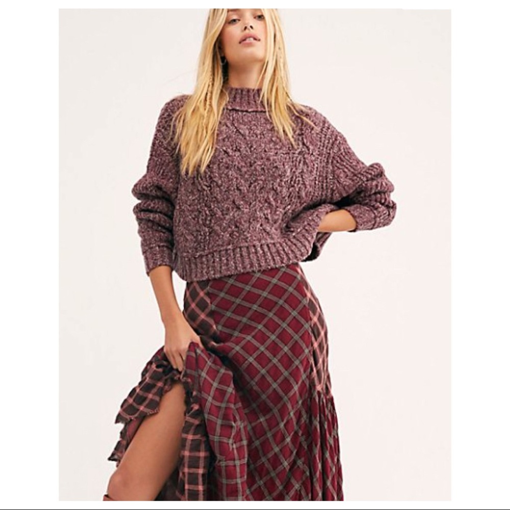 FREE PEOPLE BOHO PULLOVER CHUNKY KNIT SWEATER A2C - Picture 5 of 15